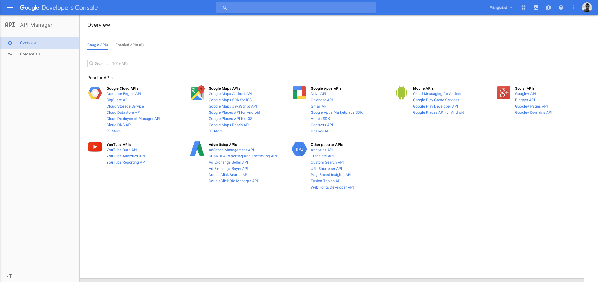 Portal Social Authentication - Google APIs