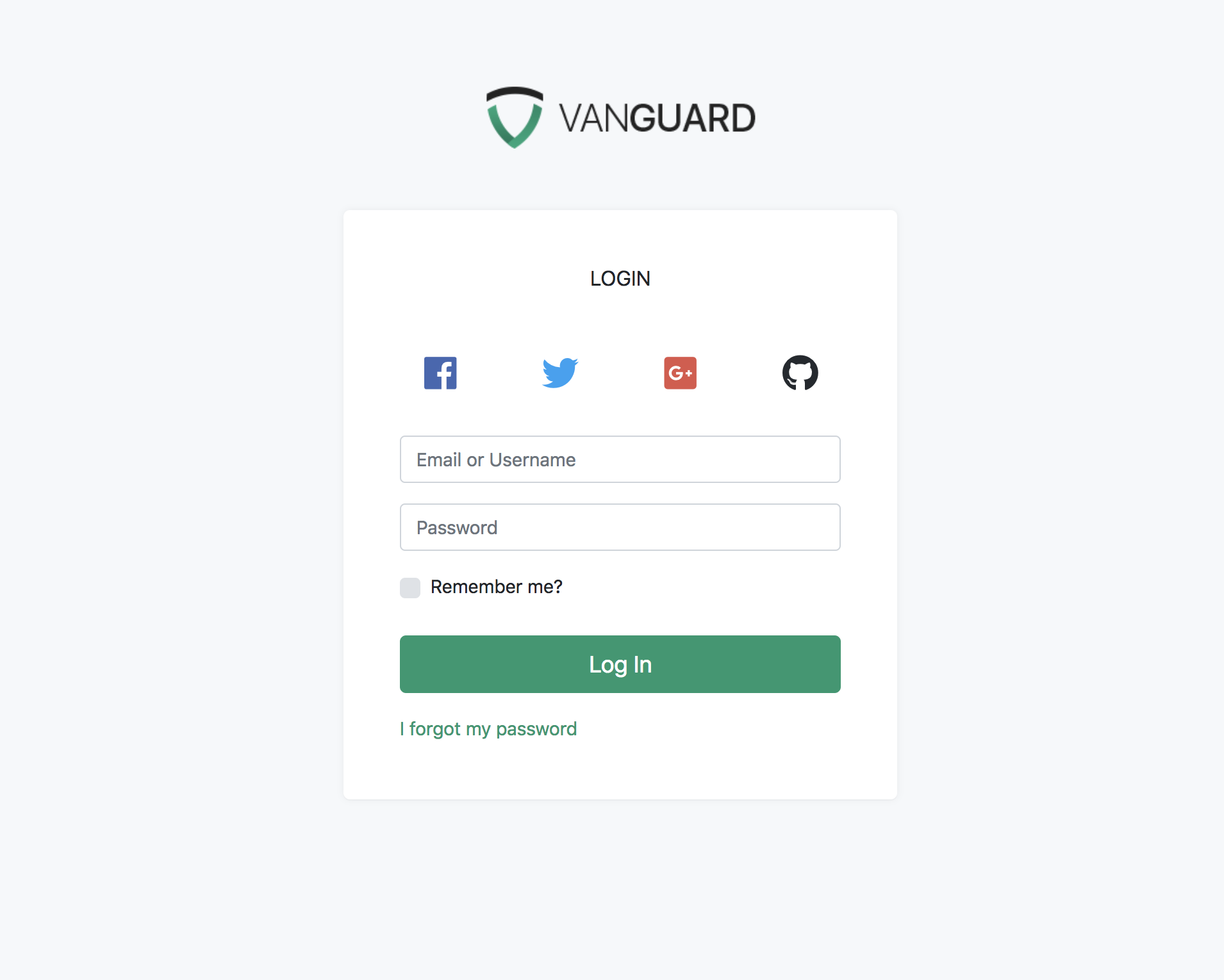 Portal Social Auth - Login Form